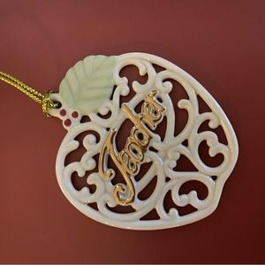 LENOX Teacher Ornament 3.5” X 2.5” NWT/NWB